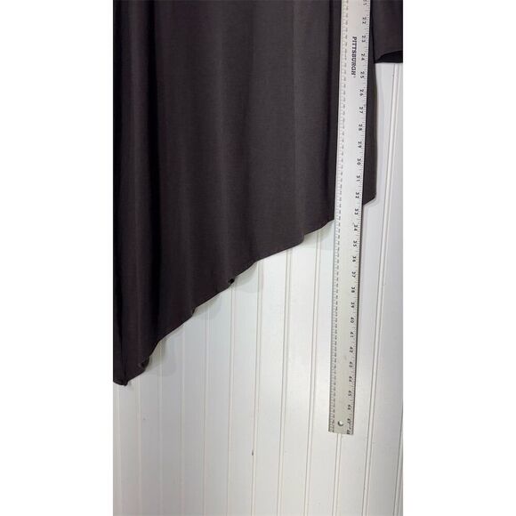 Bryn Walker Black Asymmetrical Tunic Dress M Bamboo Lagenlook Minimalist Artsy - Picture 4 of 9